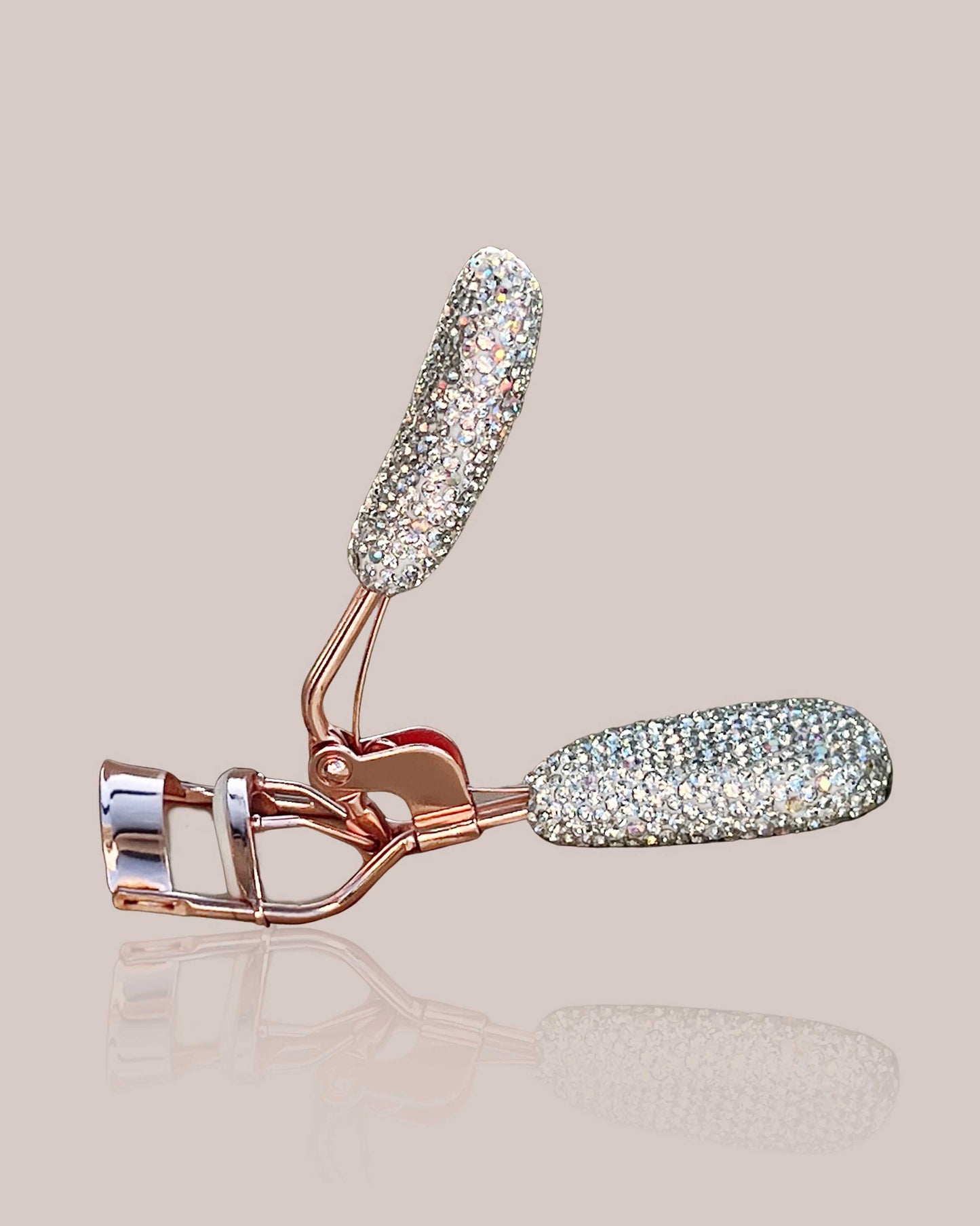 Rose-Gold Crystal-Studded Eyelash Curler