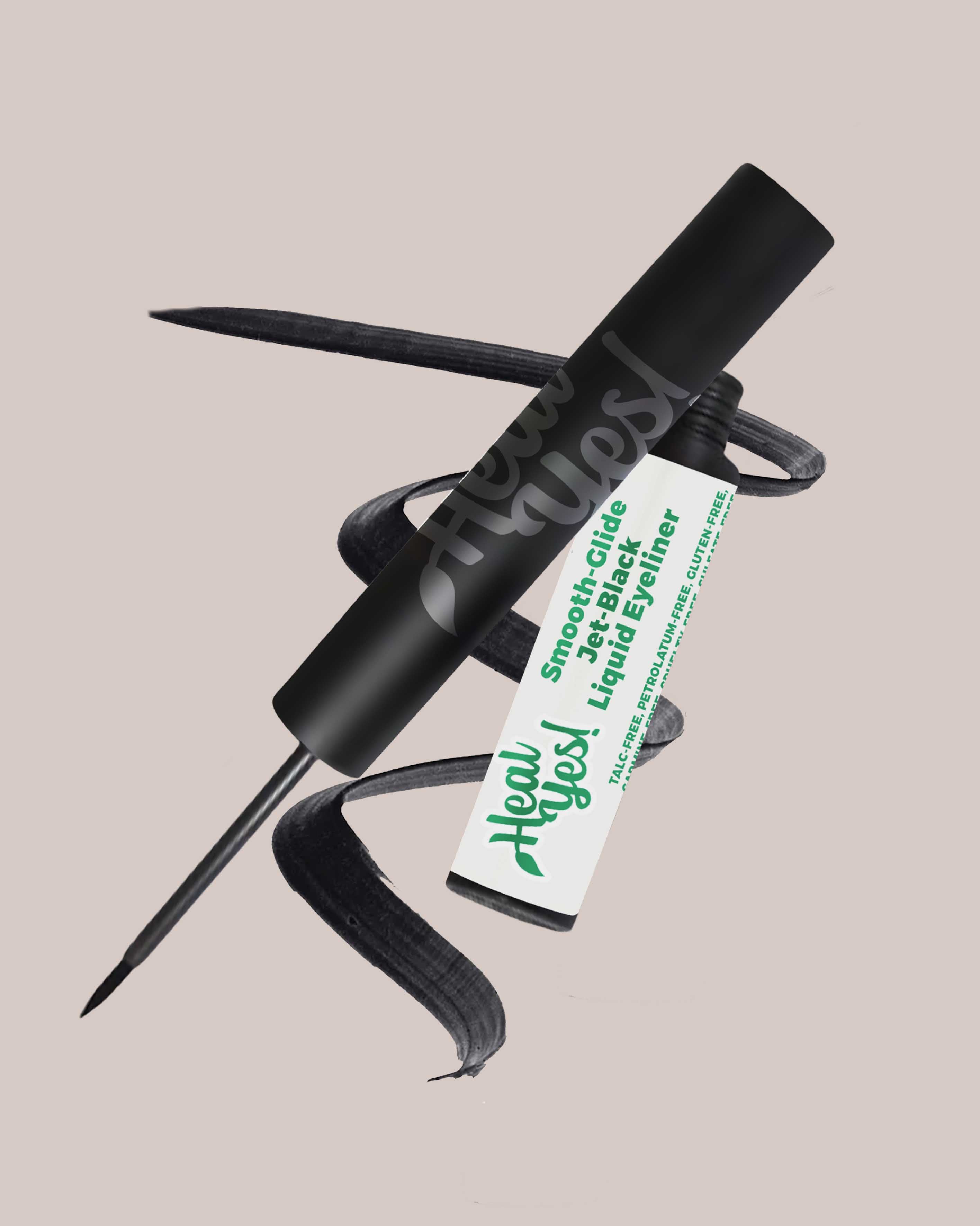 Smooth-Glide Jet-Black Liquid Eyeliner - Vegan, Mica-Free