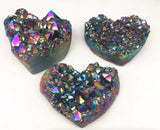 Rainbow Electroplated Heart-Shaped Crystal