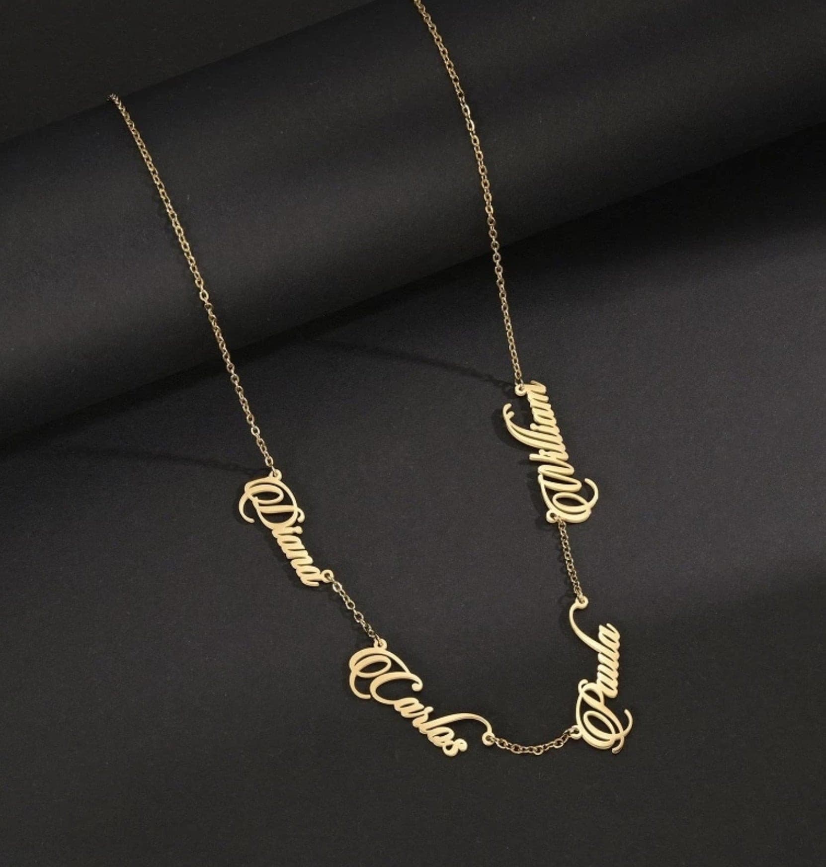 Cursive Multi-Name Personalized Necklace