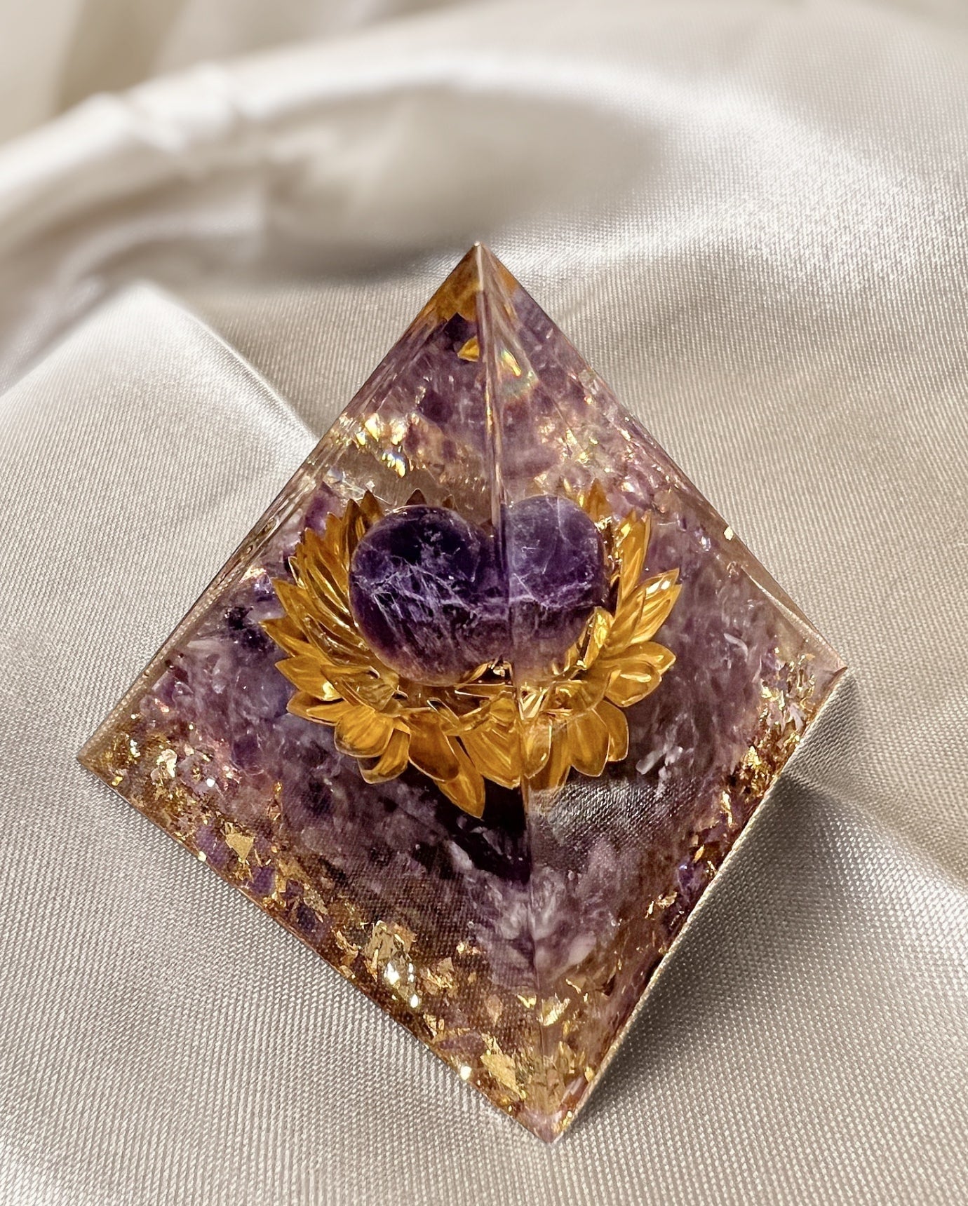 Floral Orgonite Pyramid