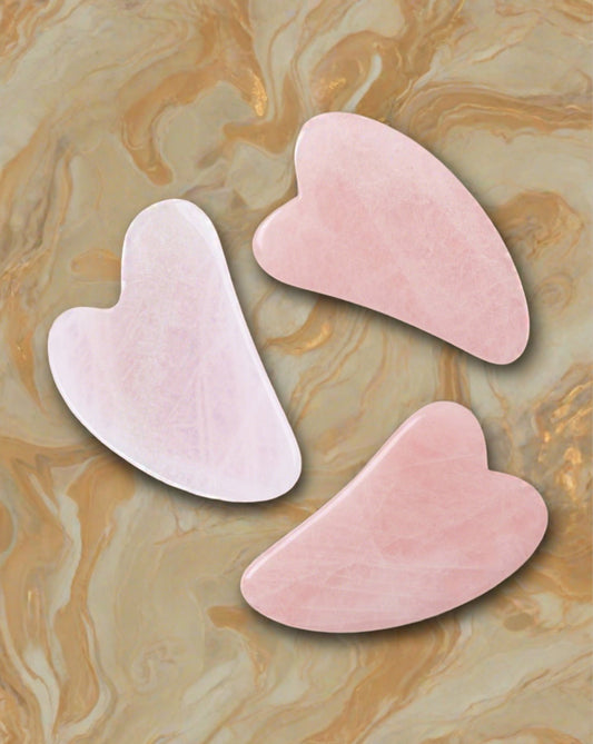 Single Rose Quartz Stone Gua Sha