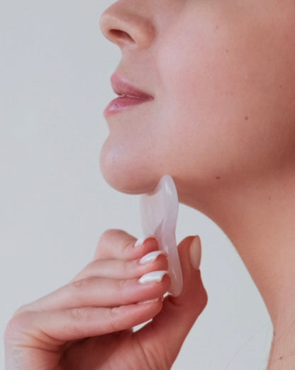 Single Rose Quartz Stone Gua Sha
