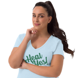 Women’s Recycled Heal Yes! V-Neck T-Shirt