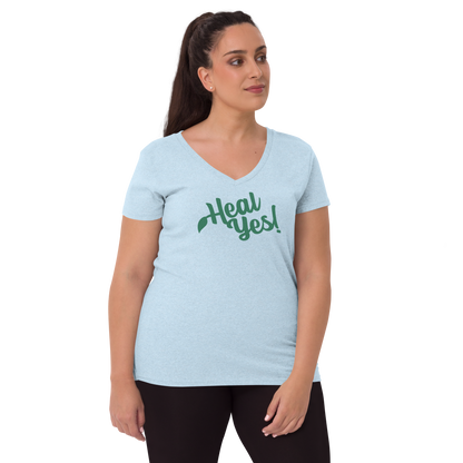 Women’s Recycled Heal Yes! V-Neck T-Shirt